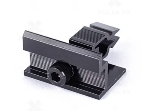 Klema skrajna 30mm czarna na klik   