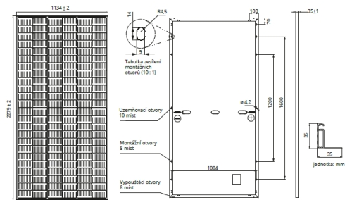 Panel SOMI 550W srebrna rama 