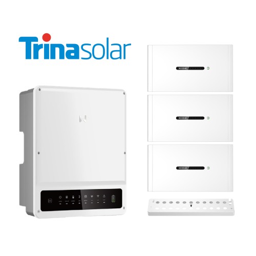 GoodWe zestaw: falownik GW10KN-ET Plus 16A + 3 x moduł bateryjny LX D5.0-10 V2 (15kWh) z BMS + podstawa + TRINA SOLAR NEG9R.28 455Wp 